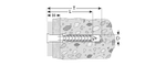 Дюбель рамный нейлоновый, в комплекте с оцинкованным шурупом, шлиц Pz, 10 x 115 мм, 5 шт, ЗУБР Профессионал