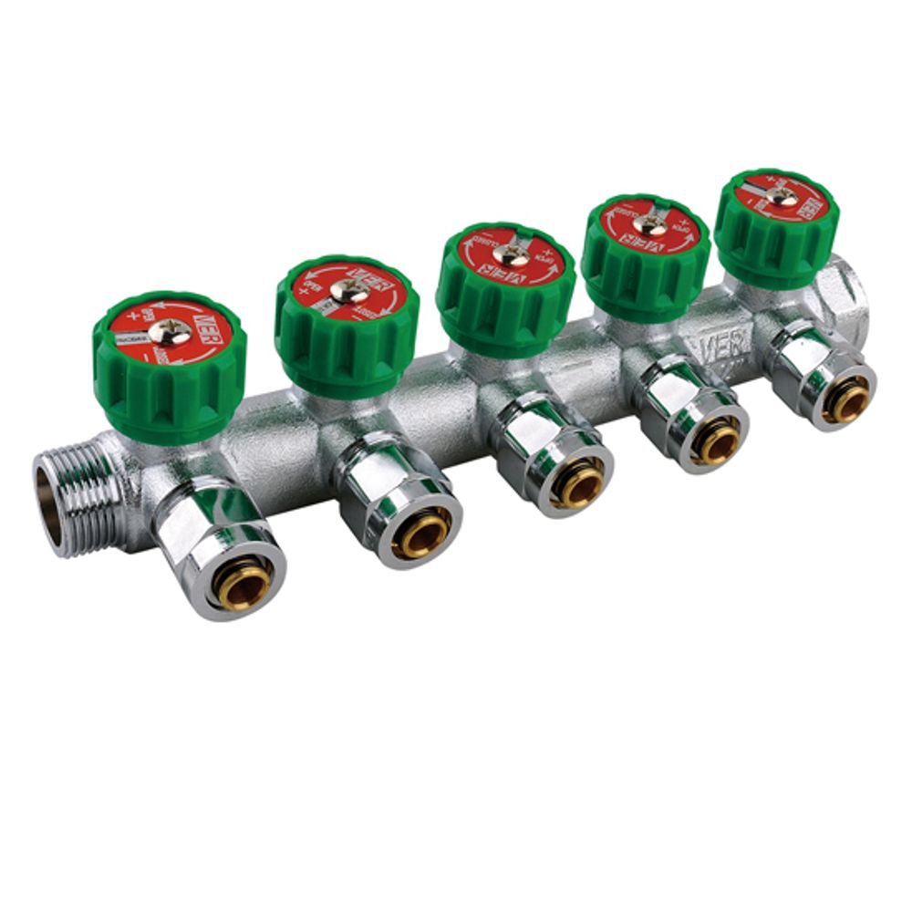 Коллектор регулир. с евроконусами 3/4-16-5 вых. VIEIR VER405