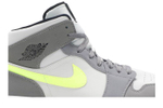 Кроссовки Jordan Air Jordan 1 Mid Neon Yellow Grey