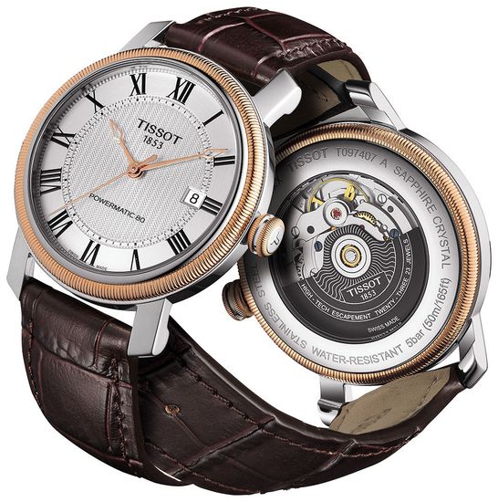 Мужские швейцарские наручные часы Tissot Bridgeport Powermatic T097.407.26.033.00