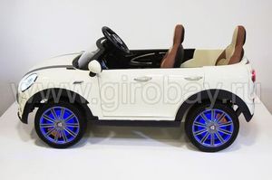 Детский электромобиль River Toys MiniCooper A222AA бежевый