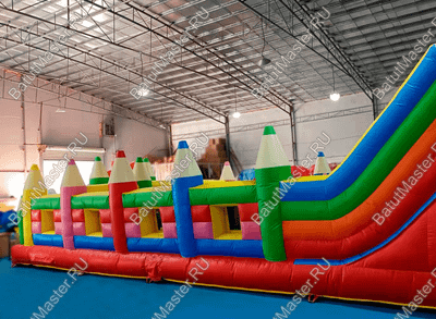 Надувная полоса препятствий "Коробка с карандашами"