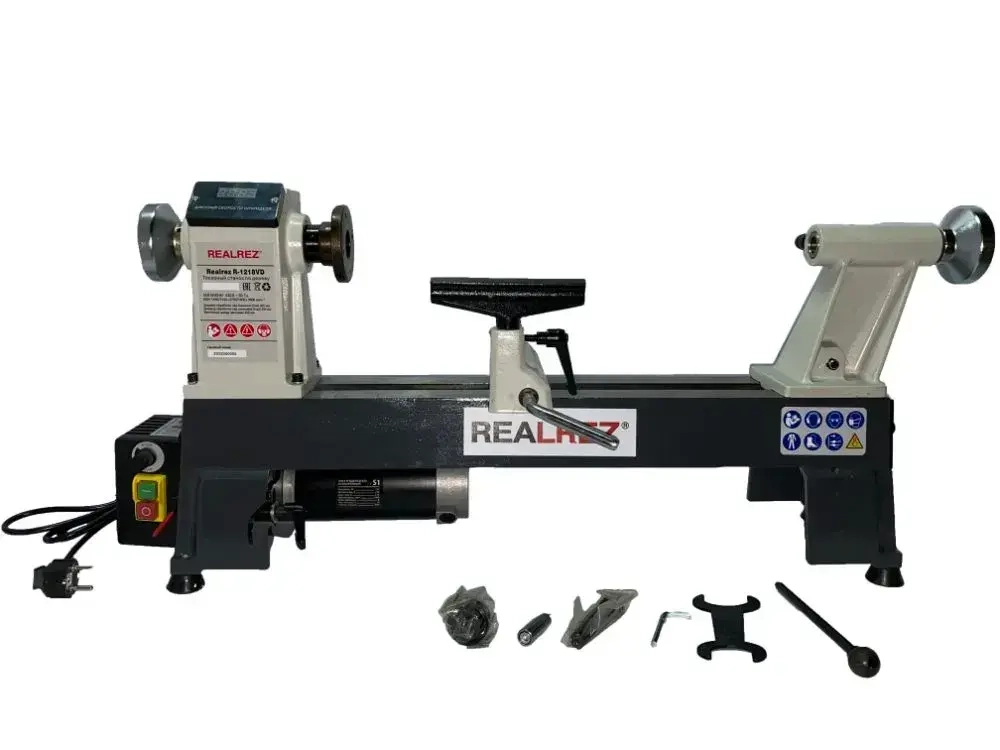 Токарный станок по дереву Realrez R-1218VD 550 W