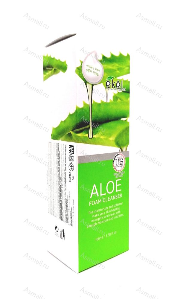 Нежная пенка для умывания с экстрактом АЛОЭ Aloe Foam Cleanser, EKEL, Корея, 100 мл.