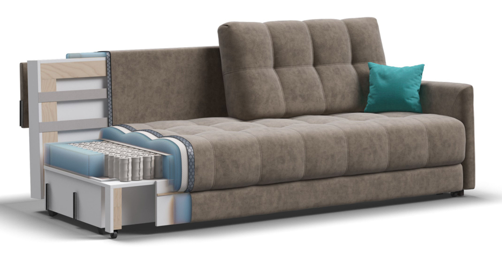 Диван Босс Лофт Велюр Роял тауп