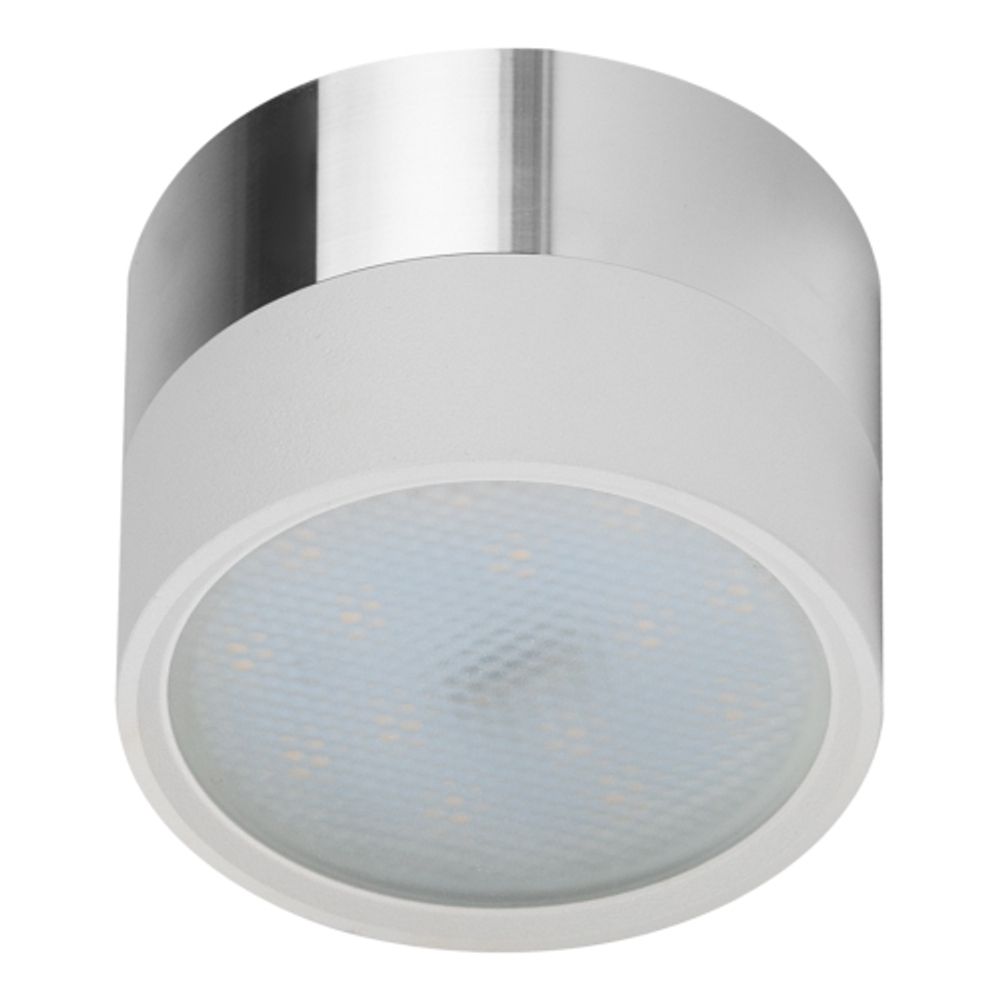 OL7 GX53 WH/CH Подсветка ЭРА Накладной под лампу Gx53, алюминий, цвет белый+хром