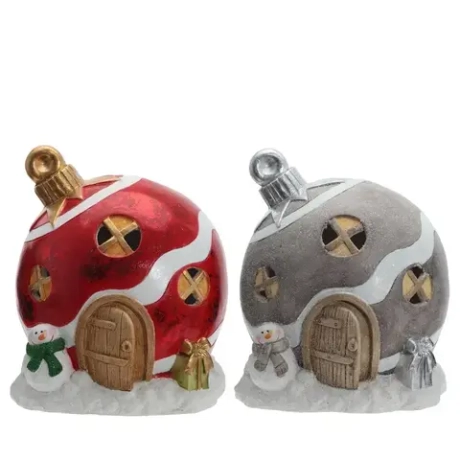 Фигурка декоративная "Домик" с подсветкой (АААх3, н/п) , L29 W32 H37 см, 2в.