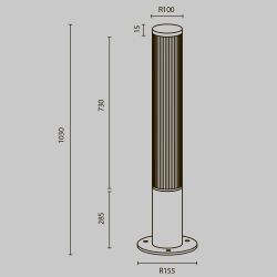 Ландшафтный светильник Outdoor O467FL-L50B3K
