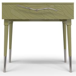 Консоль Арт Колор leaves Стайл Сильвер Зеленая олива