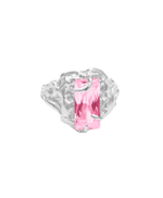 кольцо big pink с прямоугольным камнем