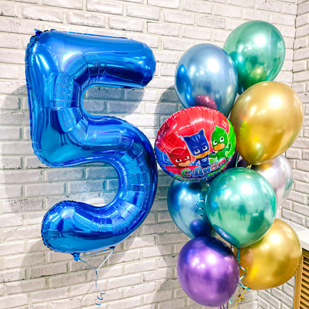 Шар "Цифра" синяя