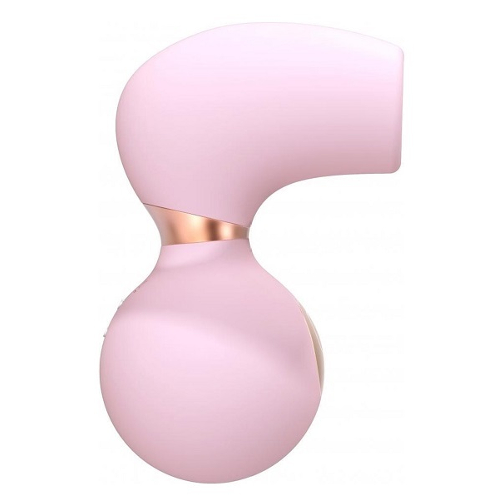Розовый вакуум-волновой клиторальный стимулятор с вибрацией Irresistible Invincible Pink IRR003PNK