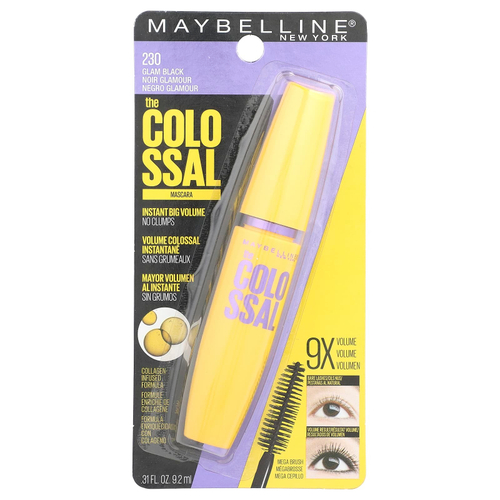 Maybelline, The Colossal Mascara, 230 Glam Black, 9,2 мл (0,31 жидк. унц.)