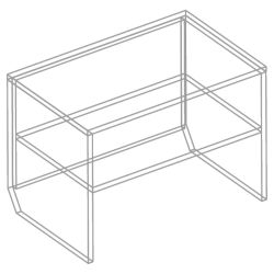 Тумба для обуви с полкой без дна МС "Сандра