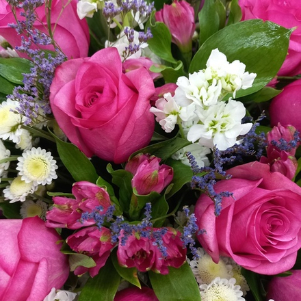 Авторский букет в розовой гамме