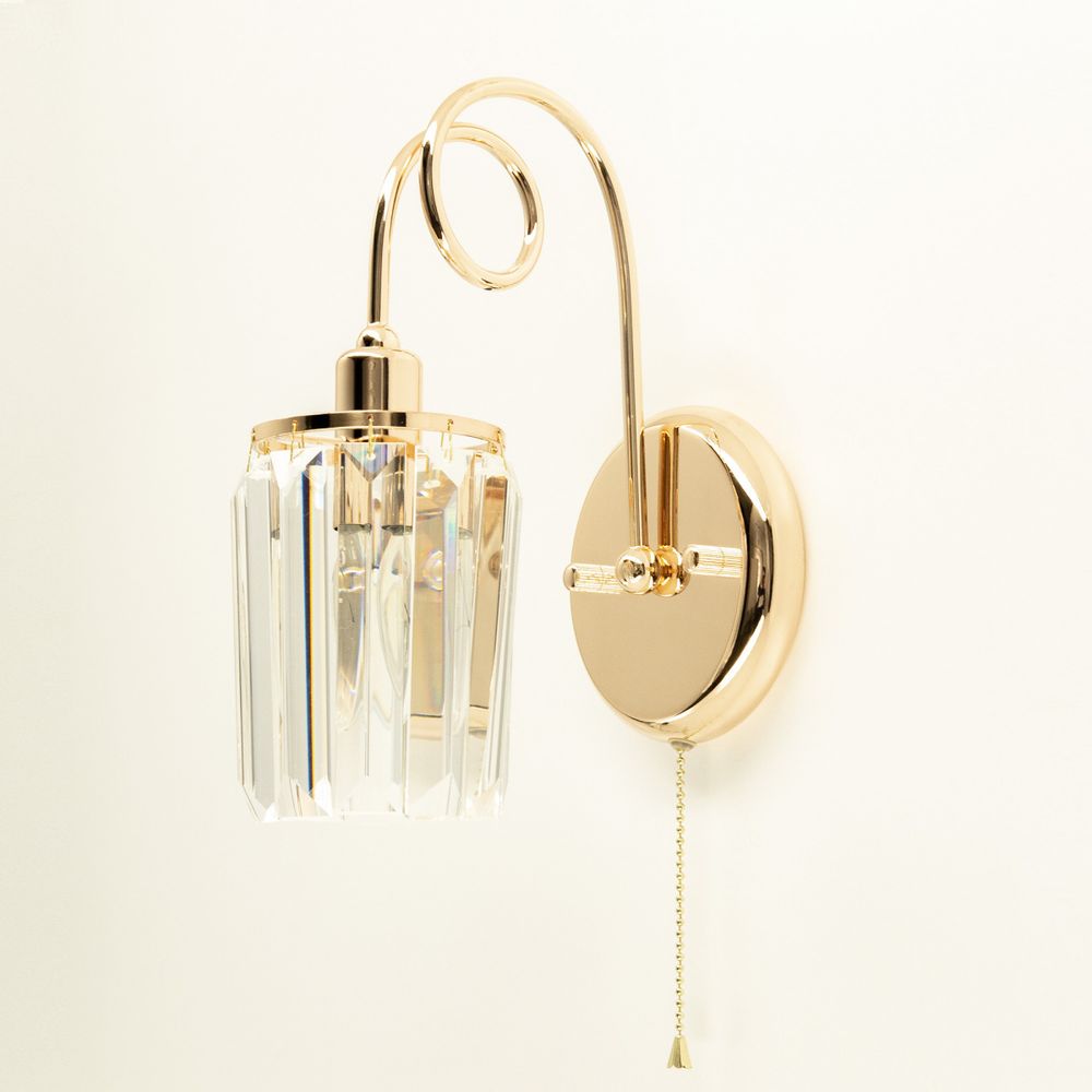 Citilux Синди CL330312 Бра хрустальное с выключателем Золото