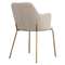 Стул Dwight, светло-бежевый шенилл, золотые ножки
