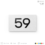 Табличка с номером 59 на дверь квартиры, для офиса, кабинета, аудитории, склада, белая 120х70 мм, Айдентика Технолоджи