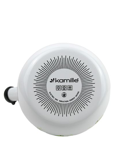 Чайник 2,2 л. эмалированный со свистком Kamille KM 1030 с черной бакелитовой ручкой