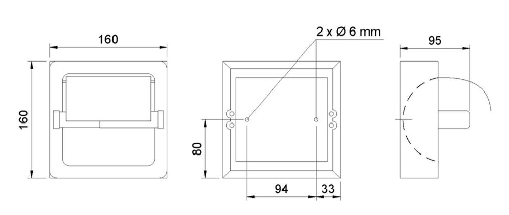 Держатель для туалетной бумаги нерж. сталь SURFACE 05007.B глянцевый