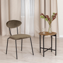 Столик кофейный Secret De Maison BLOOM ( mod. 11873-B ) алюминиевый сплав, 46*46*51 см, черный/античная медь