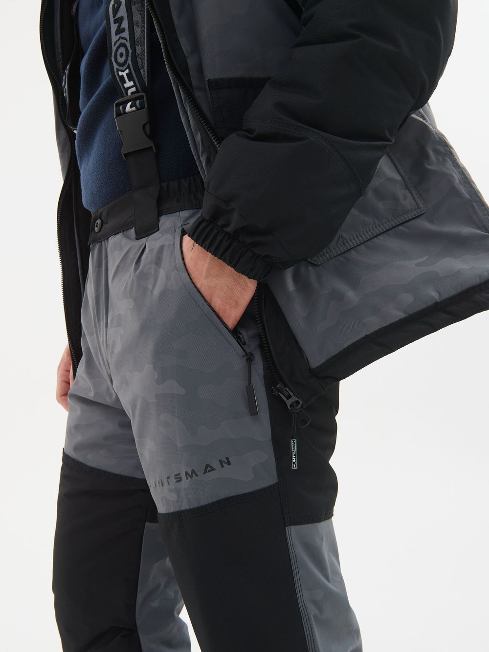 Костюм зимний Горка-Люкс ткань Breathable Camo цвет Серый