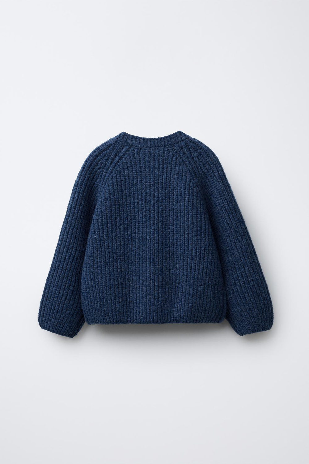 ZARA ВЯЗАНЫЙ КАРДИГАН С СЕРДЦАМИ, ЯРКО-СИНИЙ