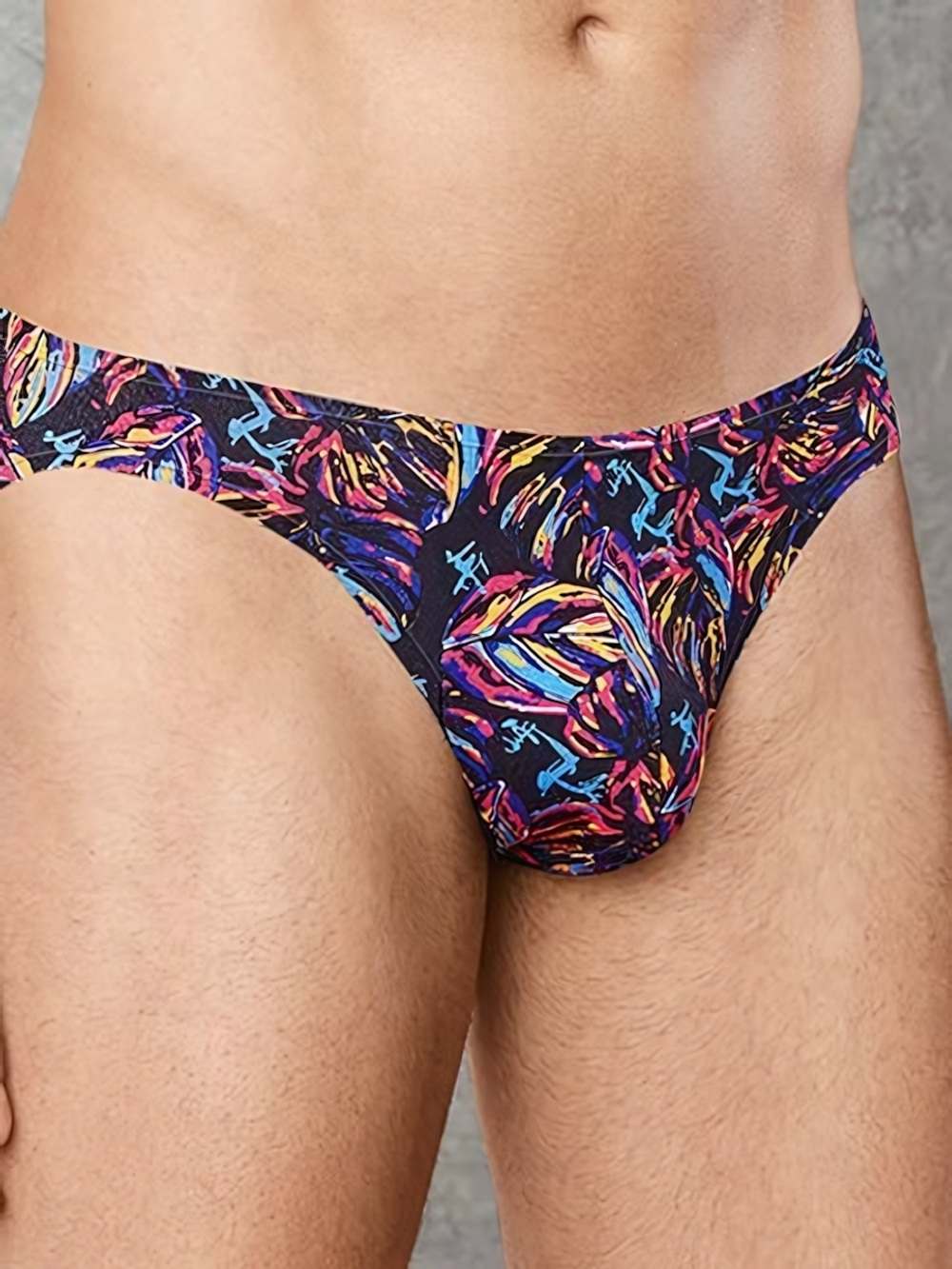 Мужские трусы-слипы с растительным принтом Doreanse Poison Ivy (Размер: S) (Цвет: черный)