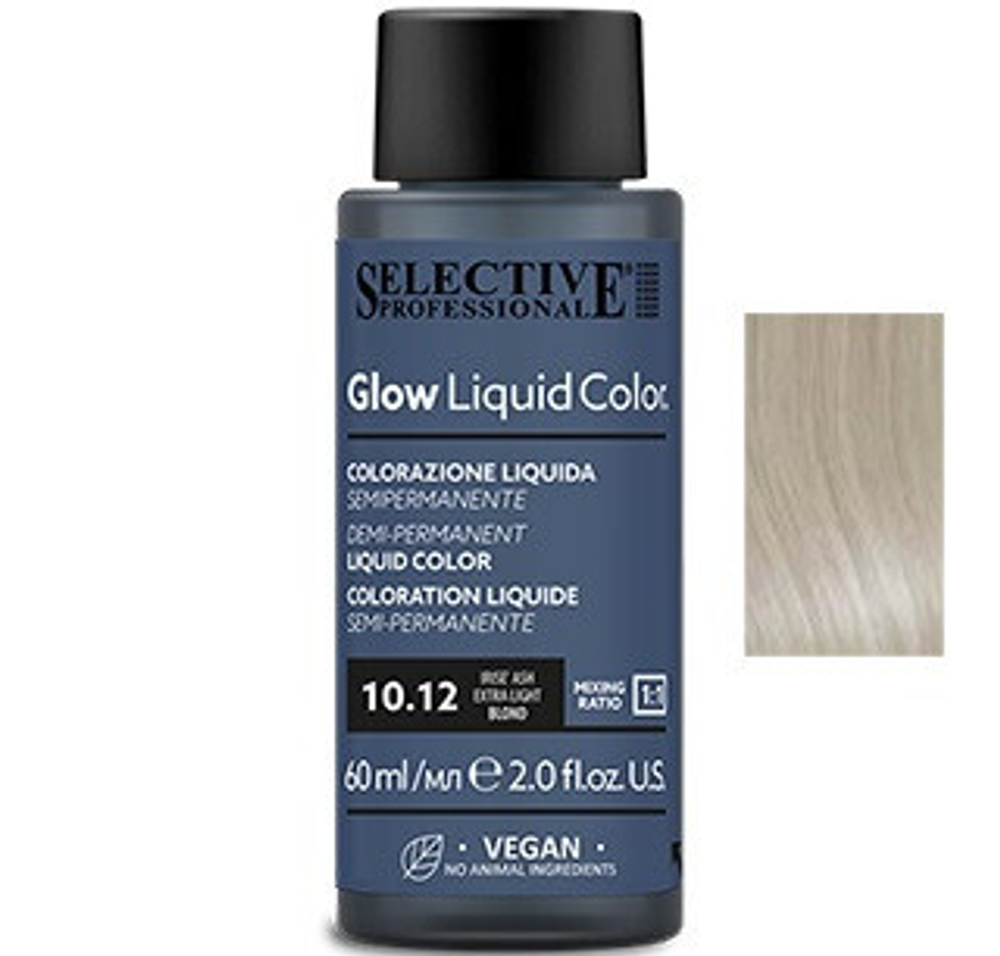 Glow Liquid Color Жидкий тонирующий краситель для волос "Glow Liquid Color", тон 10.12, 60 мл.