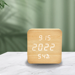 Часы VST-872S-6 White (C/дата/деревянный корпус) USB