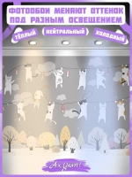Фотообои детские "Веселые котята на сером фоне" унисекс