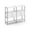 Shelf System Двухсекционный стеллаж трехярусный с ящиками SN.STM-322 Белый/Металл Серый 1590*400*124