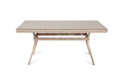 "Латте" плетеный стол из искусственного ротанга 160х90см, цвет бежевый