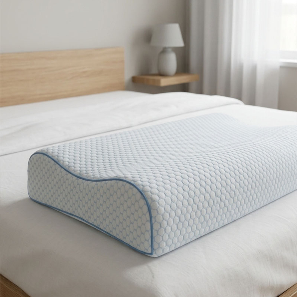 Подушка ортопедическая с двумя валиками SLÖJAN, 60х40х10/12, пенополиуретан с эффектом памяти