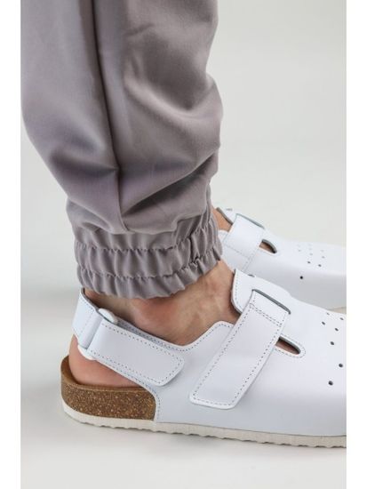 12 | "Branko's" Мужские медицинские сабо кожаные (Белый)