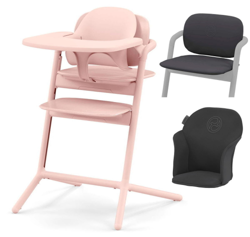 Стульчик для кормления Cybex Lemo 4 в 1 с мягкими чехлами Comfort Inlay Pearl Pink/Stunning Black