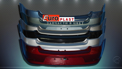 Задний бампер в цвет для Renault Logan 2009-2015 разные цвета