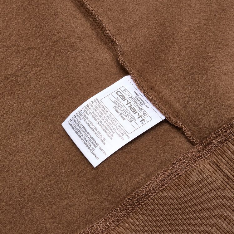 Толстовка мужская Carhartt WIP Chase Sweatshirt артикул:I033660_chocolate - купить в магазине Дайс