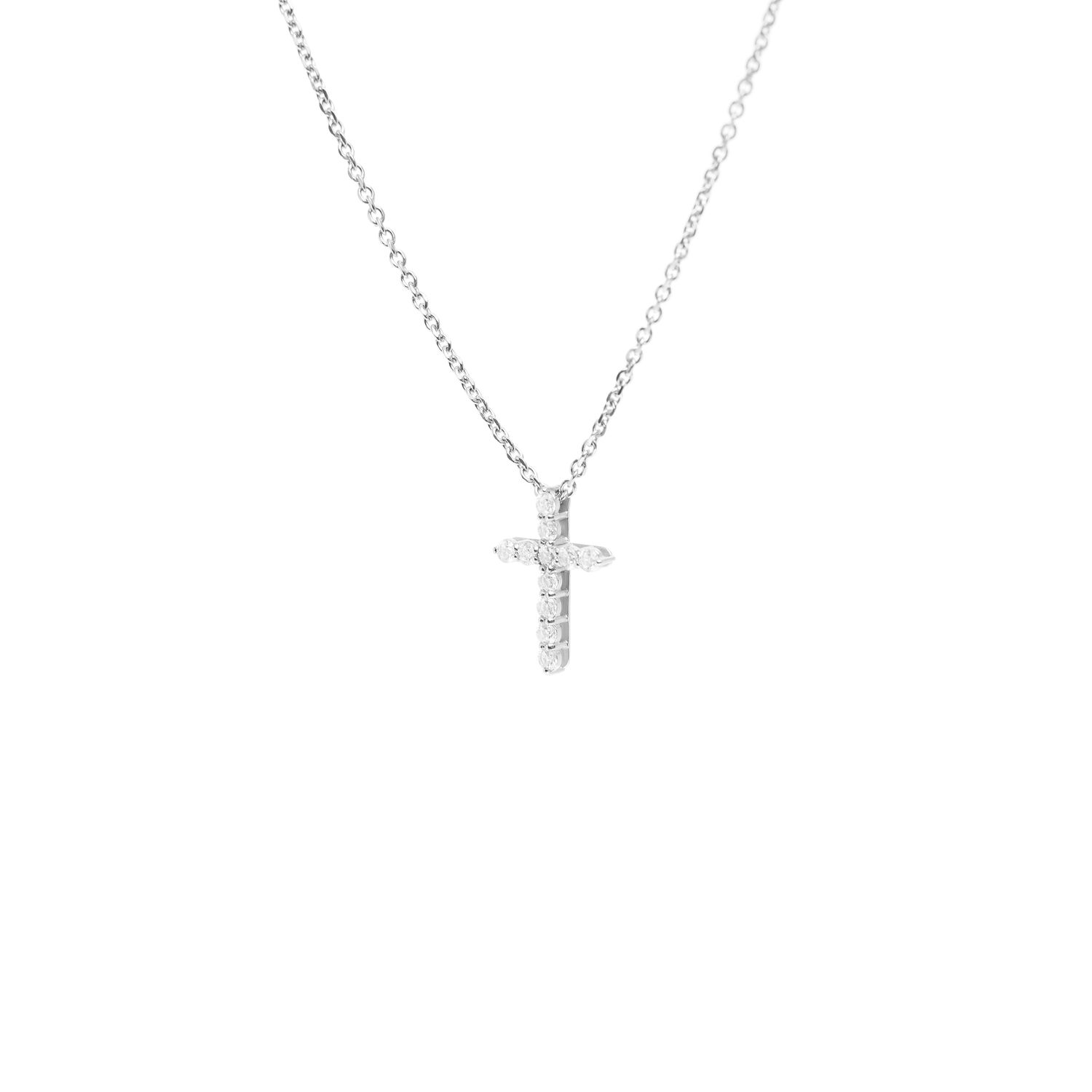 Колье Lab Grown Classic Cross - 1.5 mm