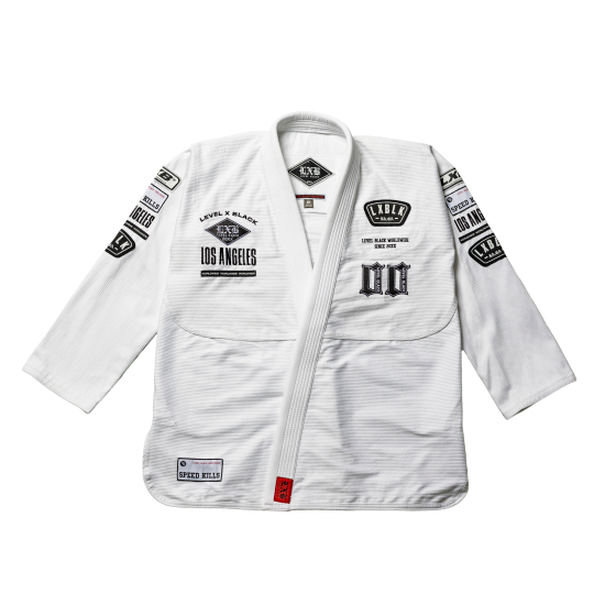 Кимоно Level x Black SPEED KILLS белое