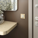 Рамка на 1 пост Elite (айвори, стекло)