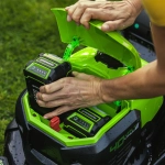 Газонокосилка аккумуляторная Greenworks GD40LM46SP 40В (1 x 8 Ач, ЗУ) нож 46 см, 2506807UH