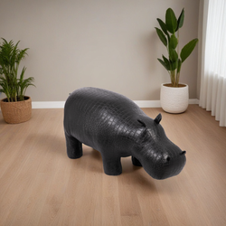 Банкетка Пуф Бегемот Черный средний