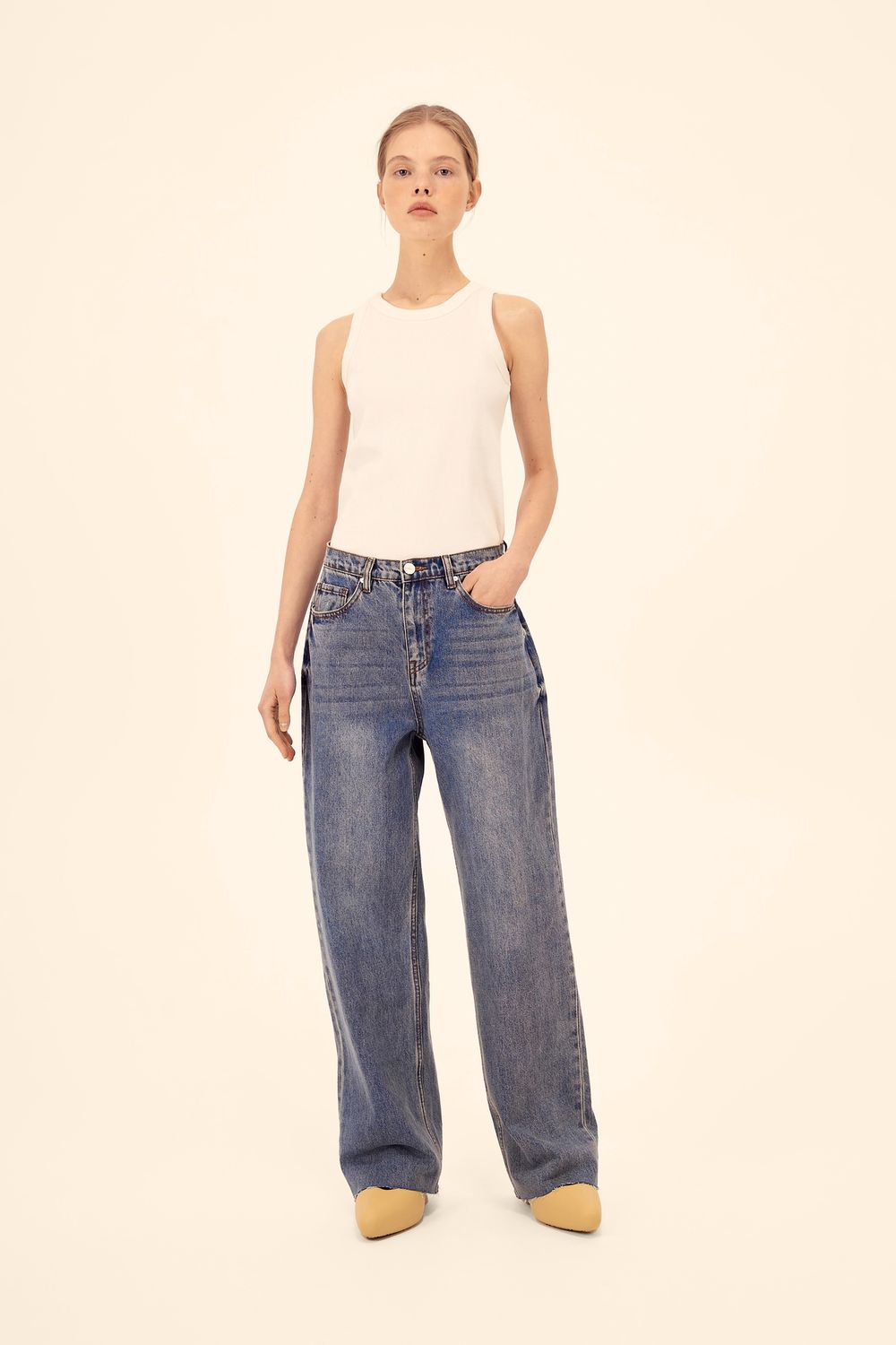 Широкие джинсы (Утро после свиданки), синие