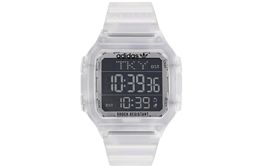 Adidas Originals STREET Wrist Watch Electronic Movement Resin Strap 47mm Black Dial Unisex 50m Water Resistant