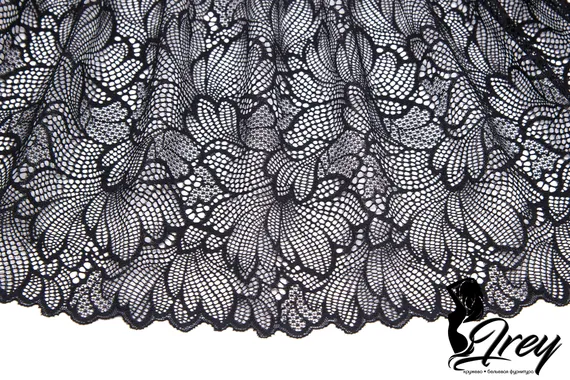 03-269 Кружево эластичное 22 см, черный