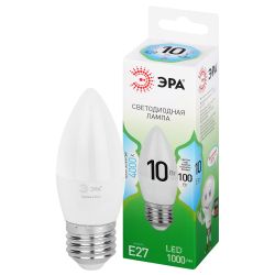 Лампа светодиодная ЭРА GREEN LINE LED B35-10W-840-E27 GL 10Вт свеча яркий белый свет E27 | Лампы cветодиодные Свеча (B/C)