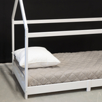 Кровать детская, 90х190, Кози, кровать домик, односпальная, из массива дерева, белый, Dipriz