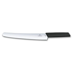 Victorinox Нож Swiss Modern 26см, зубчатый, черный