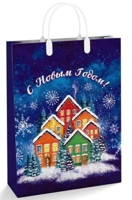 Подарочные пакеты "Лапландия" 30х40+10см 150мкм (1/10шт)